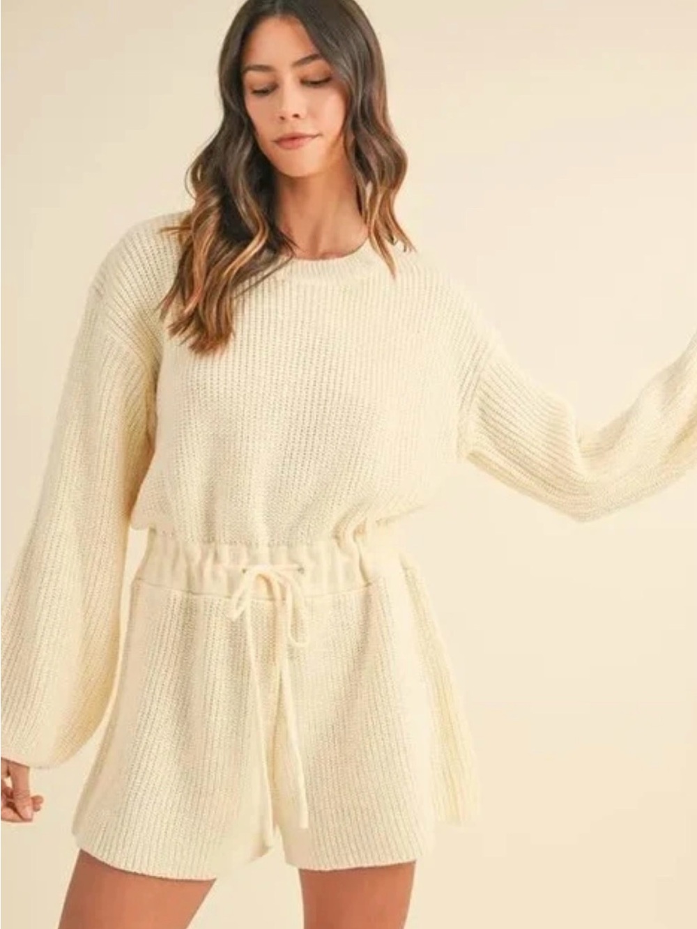 Long Sleeve Sweater Romper